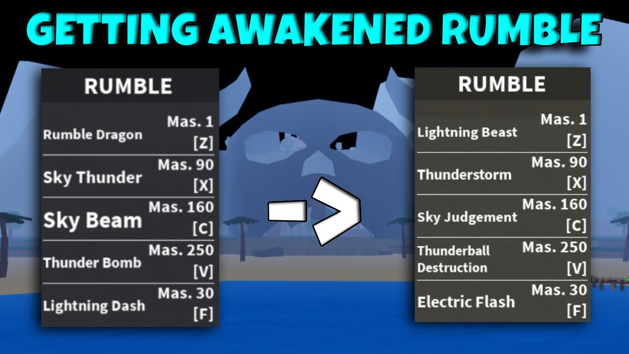 Getting Awakened Rumble  Showcase  Blox Fruits  Update 14  YouTube