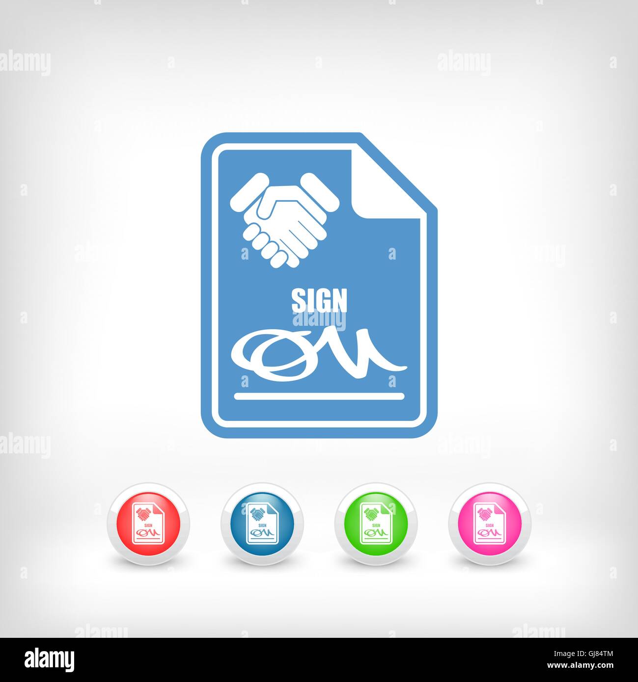 Sign on agreement document Stock Vector Image  Art  Alamy