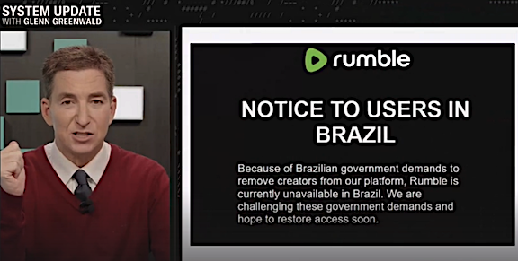 VIDEO Rumble Shuts Down In Brazil Rather than Comply with Censorship 