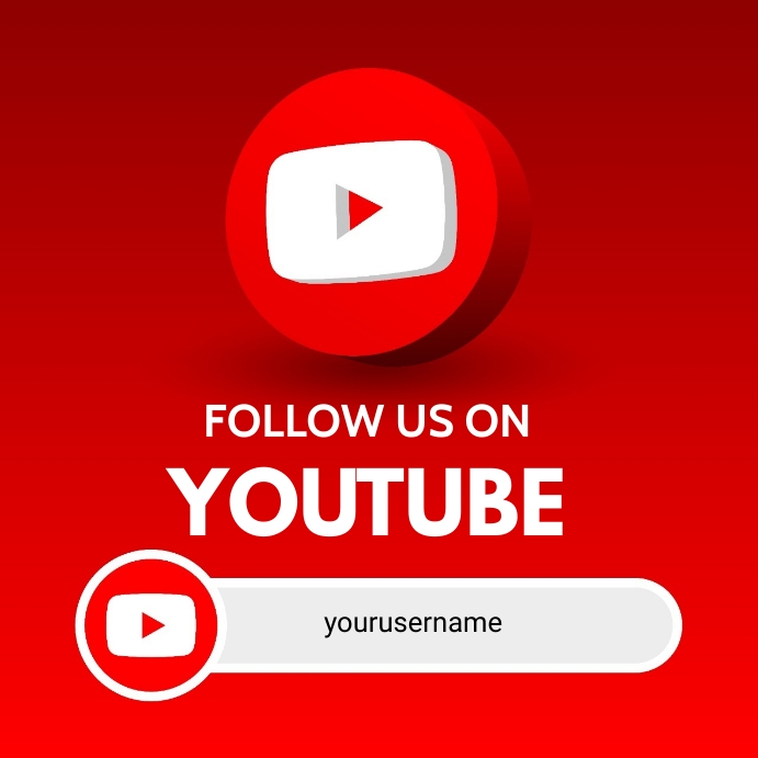 FOLLOW US ON YOUTUBE Template  PosterMyWall