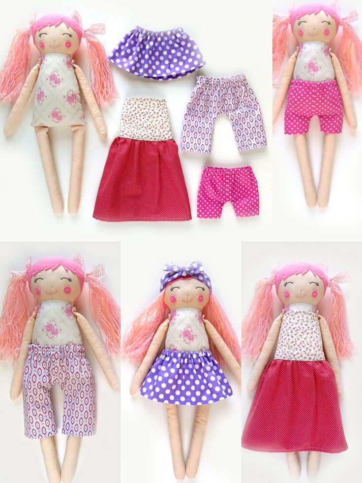 Cloth doll sewing pattern and tutorial stepbystep Easy sewing project 