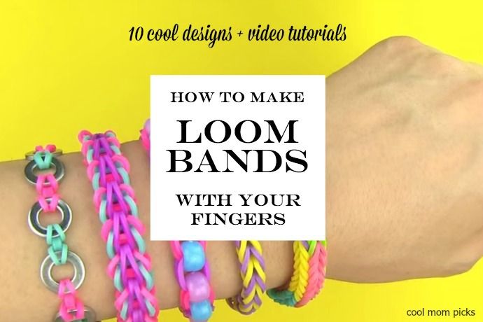 How to make loom bands with your fingers 10 tutorials  Rainbow loom 