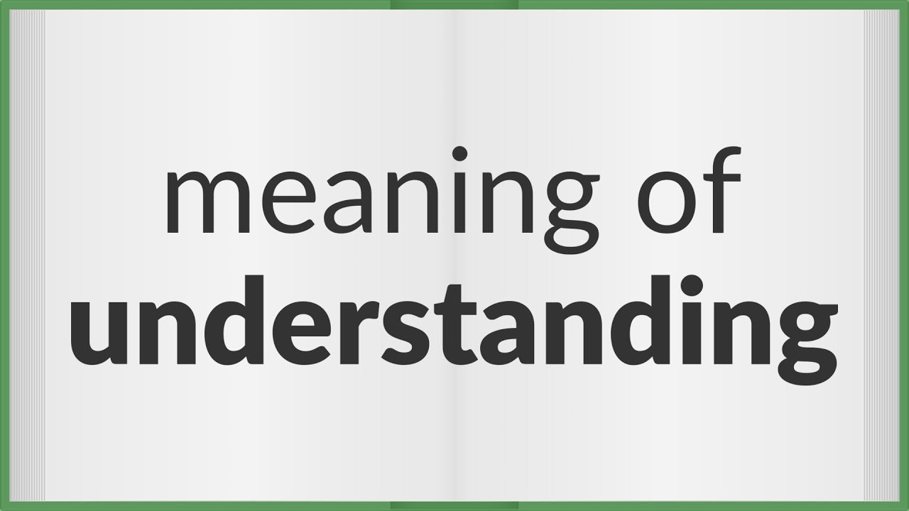 Understanding  meaning of Understanding  YouTube