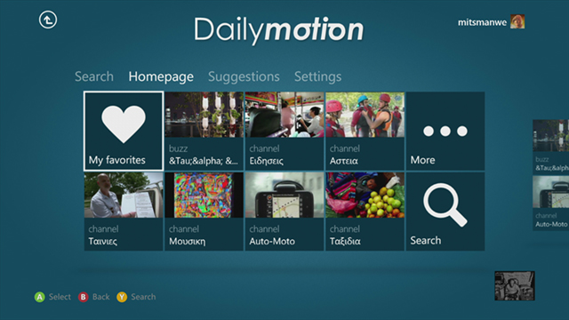    Daily Motion    Xbox360