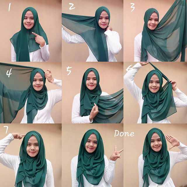 Easy Chest Coverage Hijab Tutorial  Hijab Fashion Inspiration  Hijab 