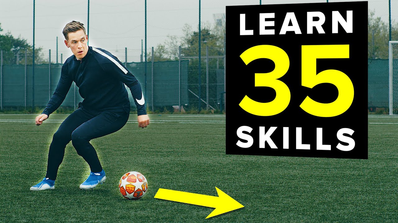 1 HOUR of tutorials  Learn 35 football skills  YouTube