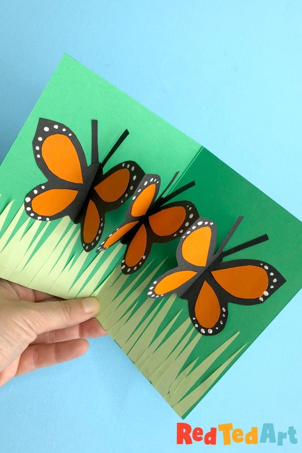 Easy Pop Up Butterfly Card  Red Ted Art  Kids Crafts