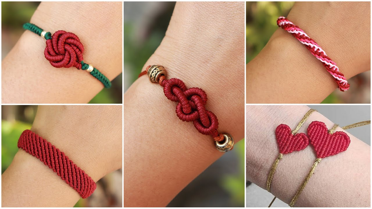 5 Bracelet Ideas  How To Make Bracelets  DIY Thread Bracelet 