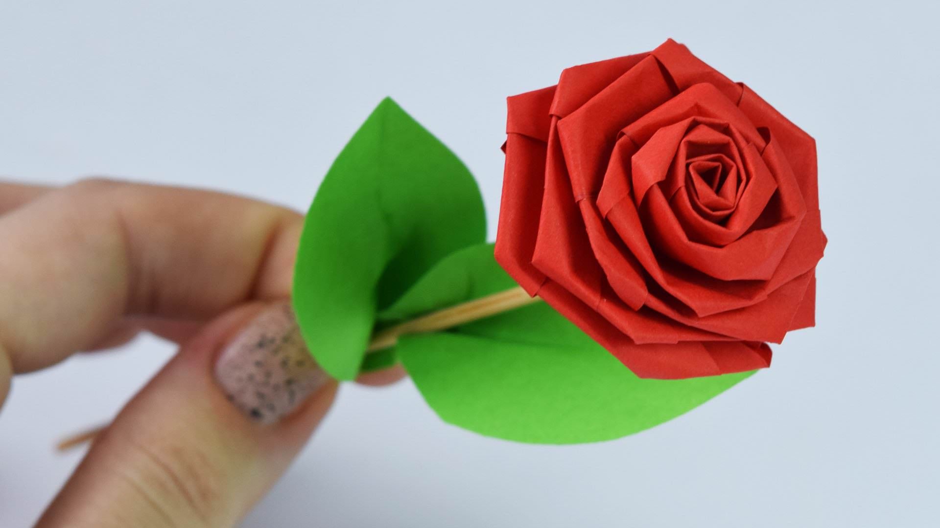 Origami Rose How To Make a Origami Rose Easy Step By Step  Paper roses 