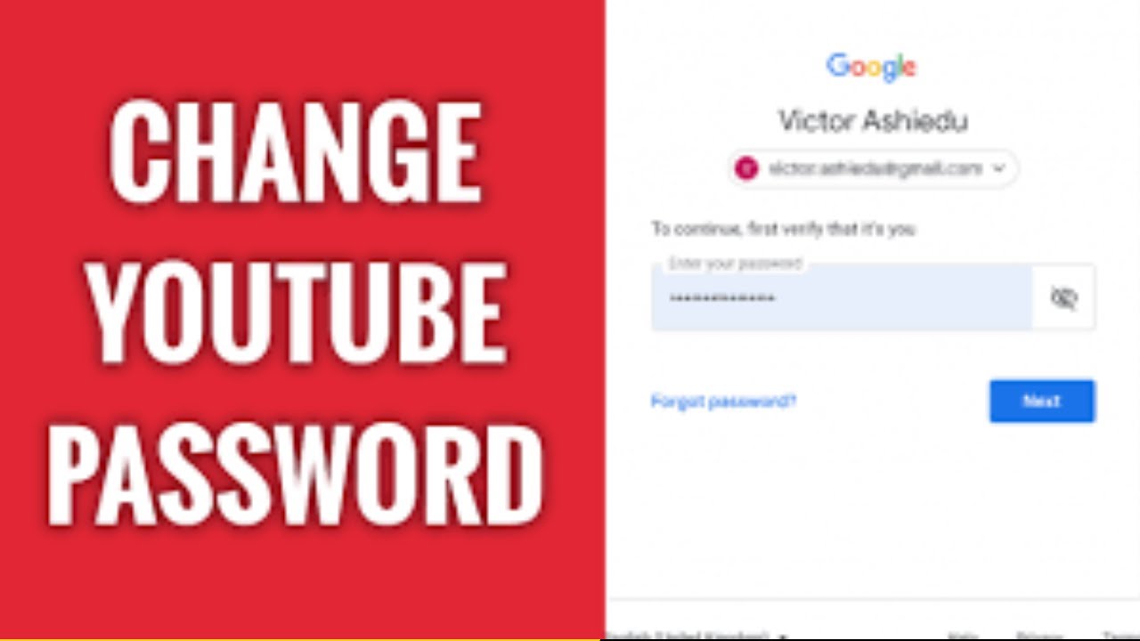 How to Change Your YouTube Account Password  Step by Step Guide  YouTube