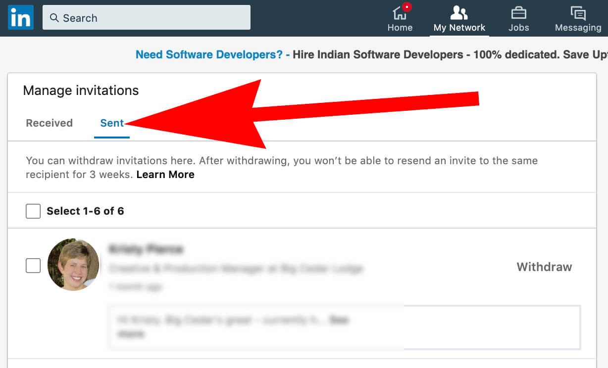 Managing Your LinkedIn Invites and Viewing Sent Requests