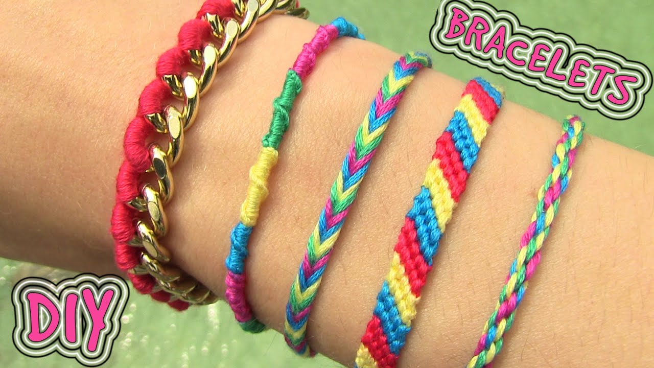 DIY Friendship Bracelets 5 Easy DIY Bracelet Projects  YouTube