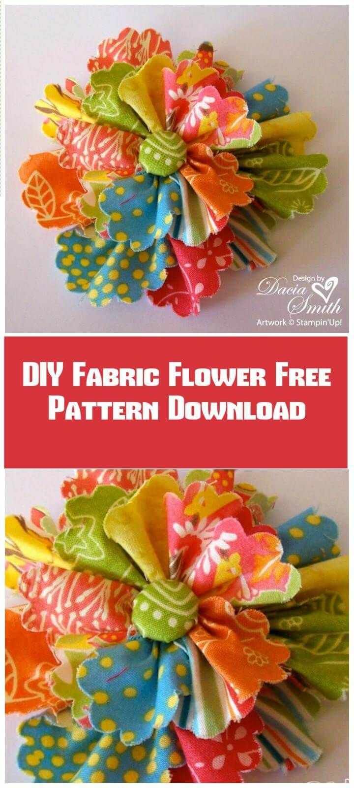 Diy and Craft  Fabric flowers diy Fabric flowers Flower fabric pattern