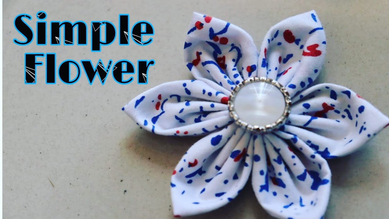 How to make Fabric flowerquick and easy home tutorial  YouTube