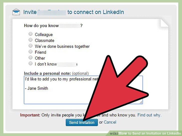 How to Send an Invitation on LinkedIn