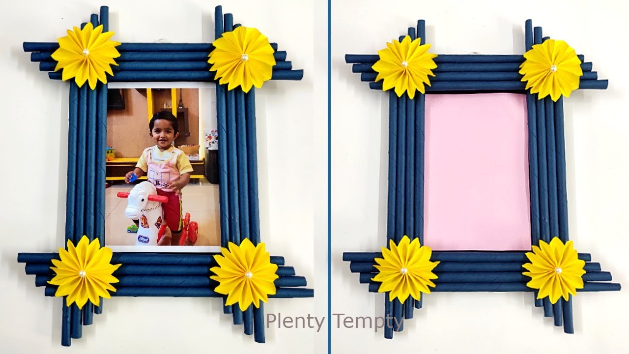 Photo frame Making At Home  Easy Photo Frame With Paper  How To Make 