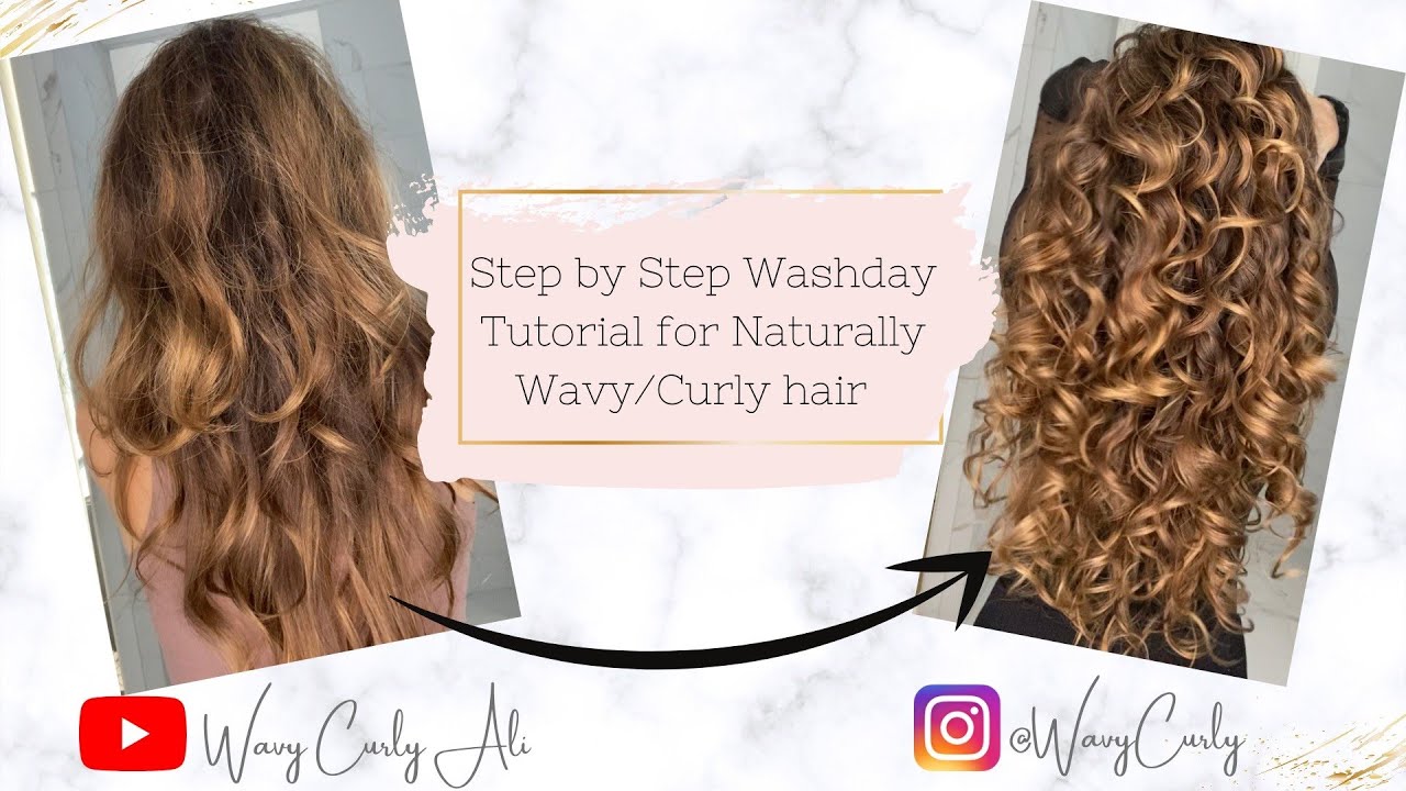 How to wash and style naturally wavycurly hair  YouTube