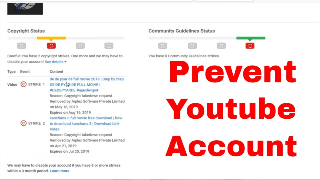 Consequences of Receiving Three Copyright Strikes on YouTube