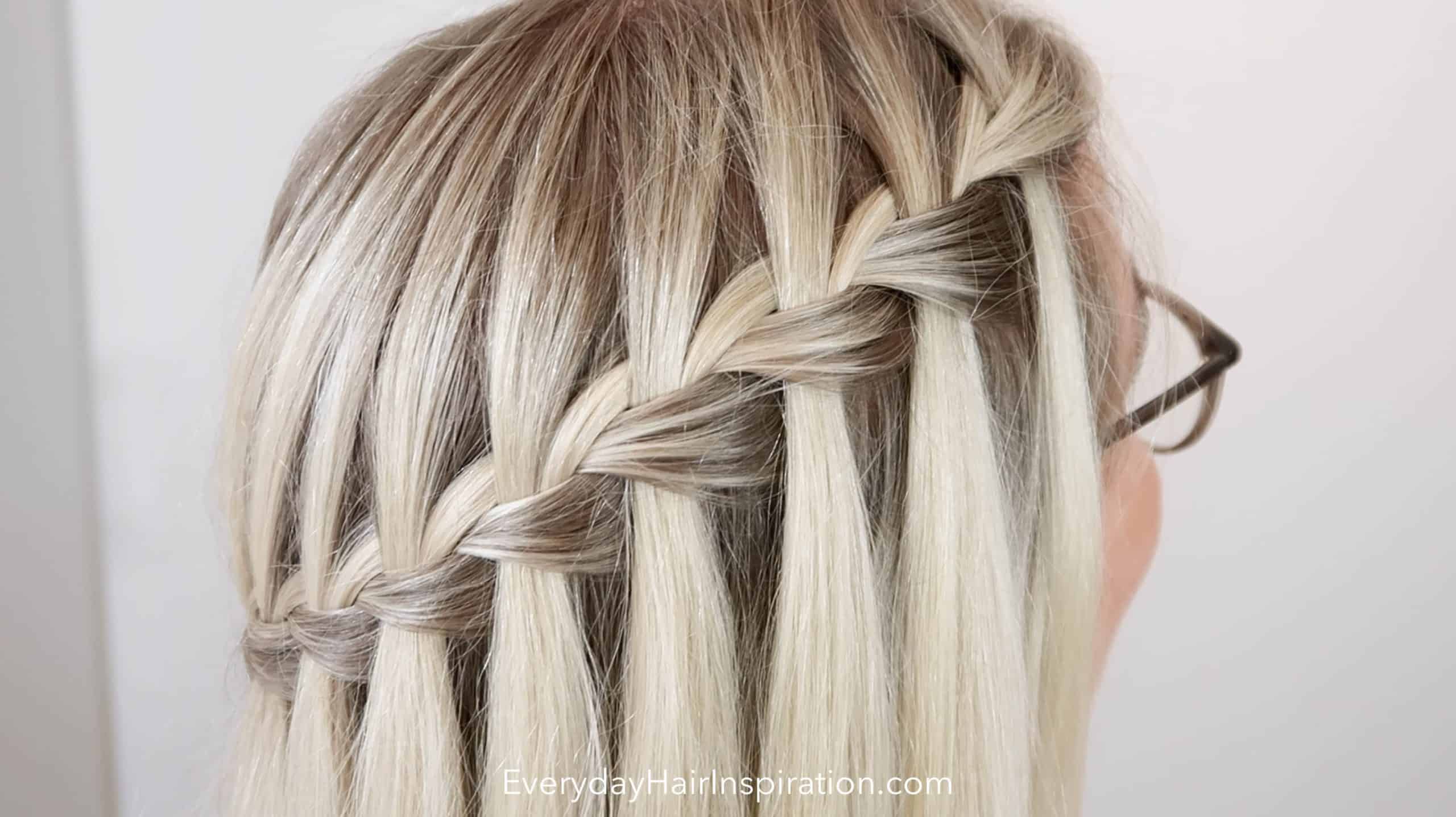 How to Create a Waterfall Braid on Yourself for an Easy DIY Hairstyle