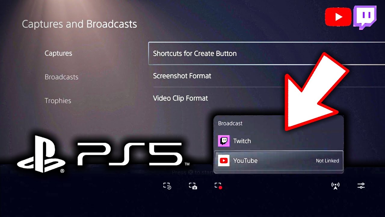 How To Stream on YouTube  Twitch on PS5  How to Broadcast on PS5 