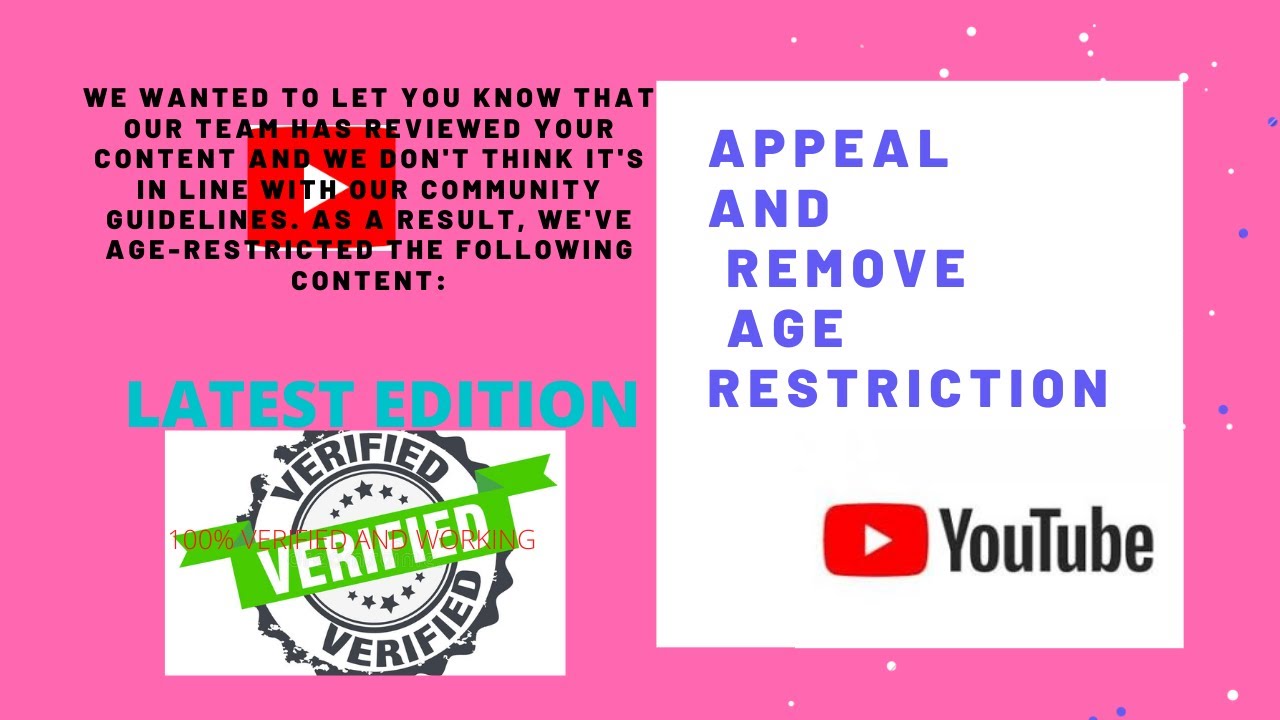 HOW TO APPEAL AND REMOVE AGE RESTRICTIONS FROM YOUTUBE VIDEOS IN 2021 