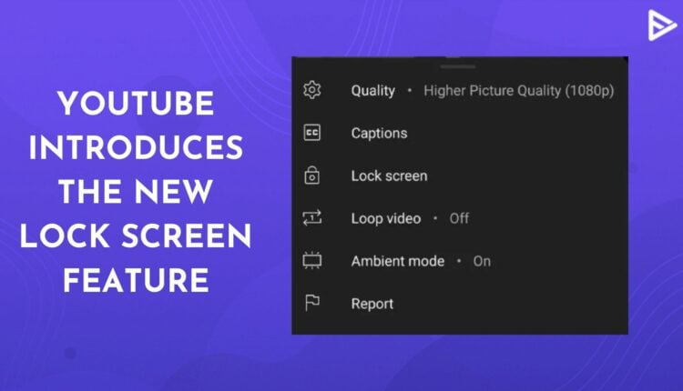 YouTube Lock Screen New Feature For Premium Users