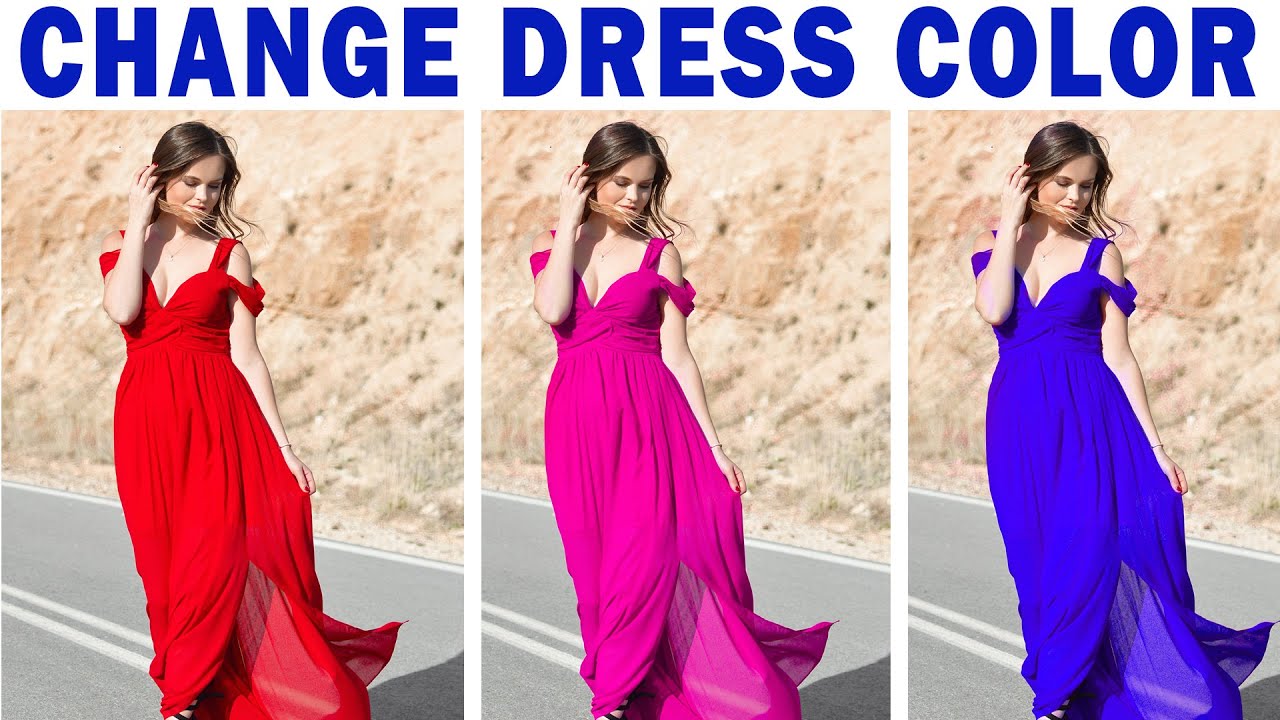 How to CHANGE DRESS COLOR in Photoshop CC CS6  Photoshop Color 