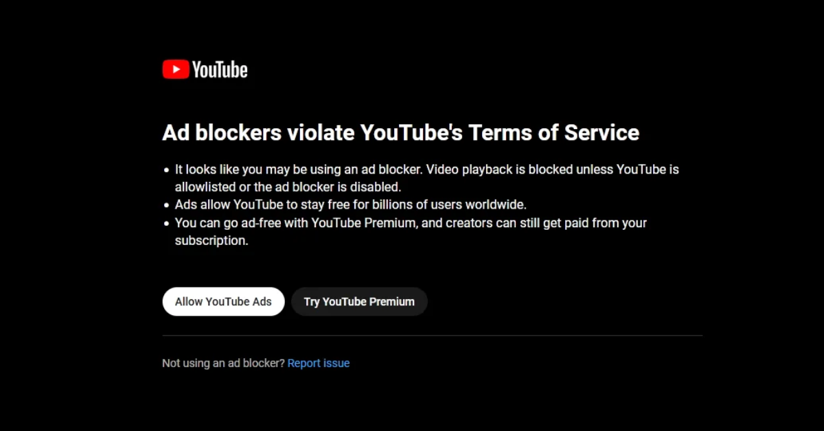 YouTube currently testing methods to counter ad blockers  YugaTech 