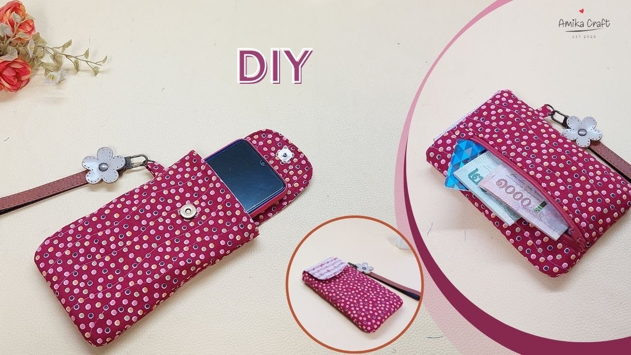 DIY Easy Cell Phone BagMobile Pouch Making  YouTube