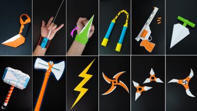 How to Create Playful Paper Weapons at Home