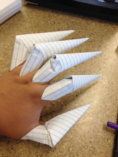 Craft Paper Claws for Fun