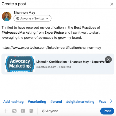 How to Write a Post Sharing Your Certification on LinkedIn