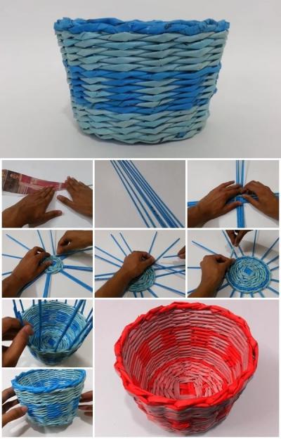 How to Make a Newspaper Basket at Home