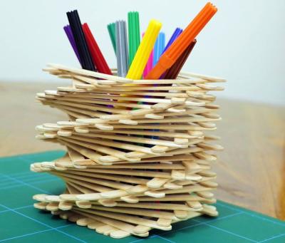 How to Create a Unique Pencil Holder Using Ice Cream Sticks