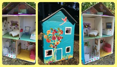 Fun DIY Tutorial to Create a Dollhouse from a Shoebox