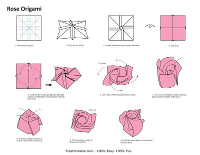 Step-by-Step Guide to Making Origami Paper Roses