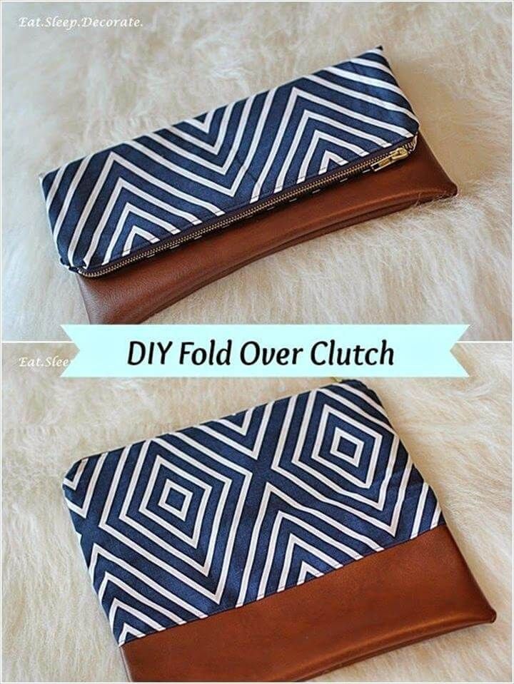 18 DIY Clutch Tutorial  Quick  Easy Ideas  Diy handbag Diy purse 