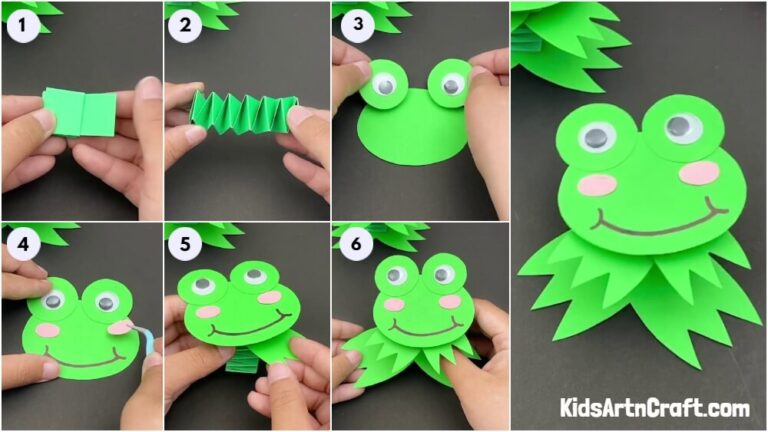 Fun Jumping Frog Paper Craft For Kids  Kids Art  Craft