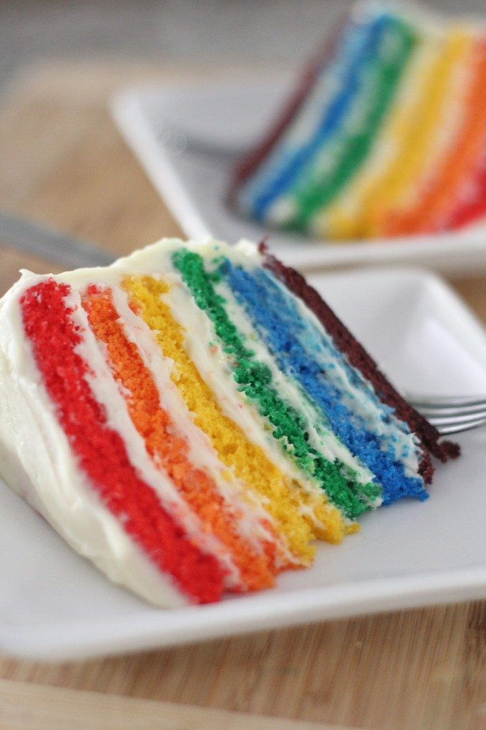 Easy Rainbow Cake Recipe From Scratch  Divas Can Cook