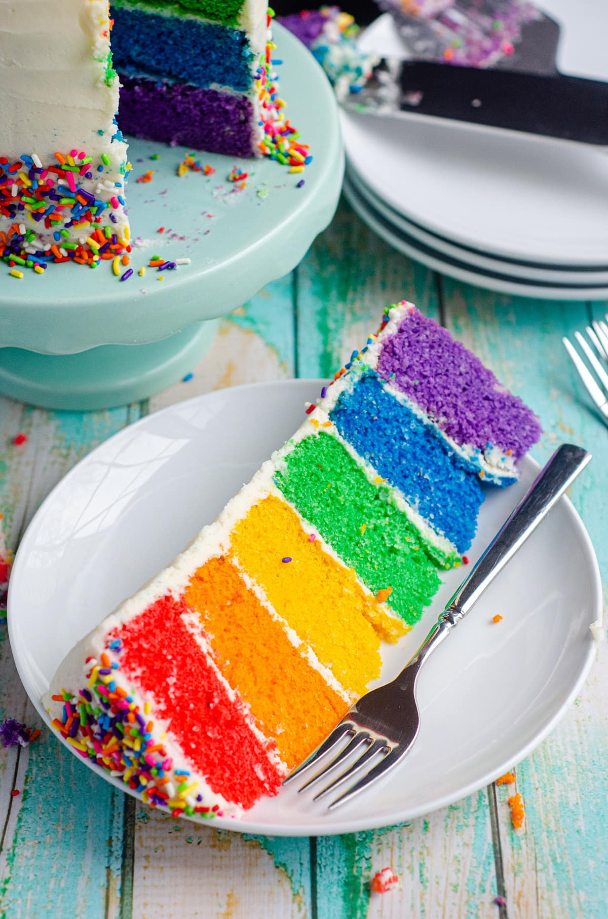 How to Make Rainbow Cake at Home Easily