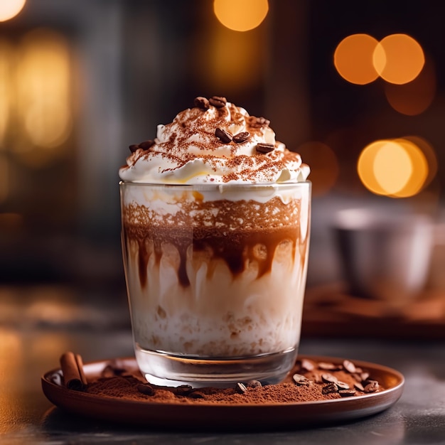 Premium AI Image  Delicious creamy coffee drinks