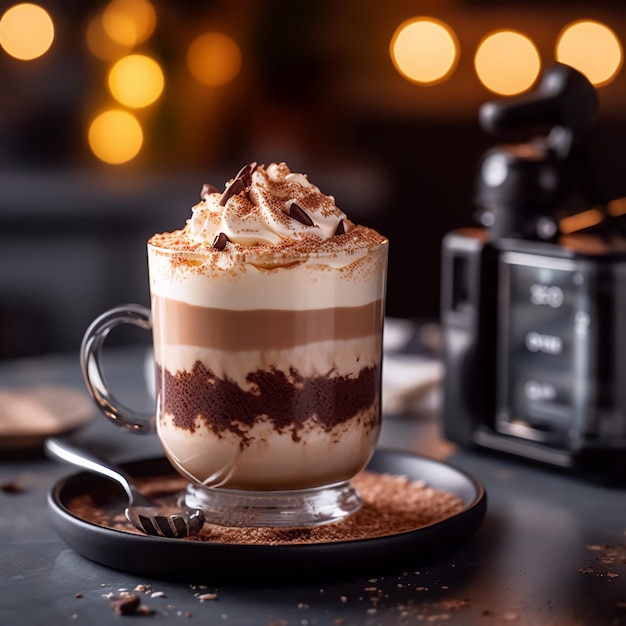 Premium AI Image  Delicious creamy coffee drinks