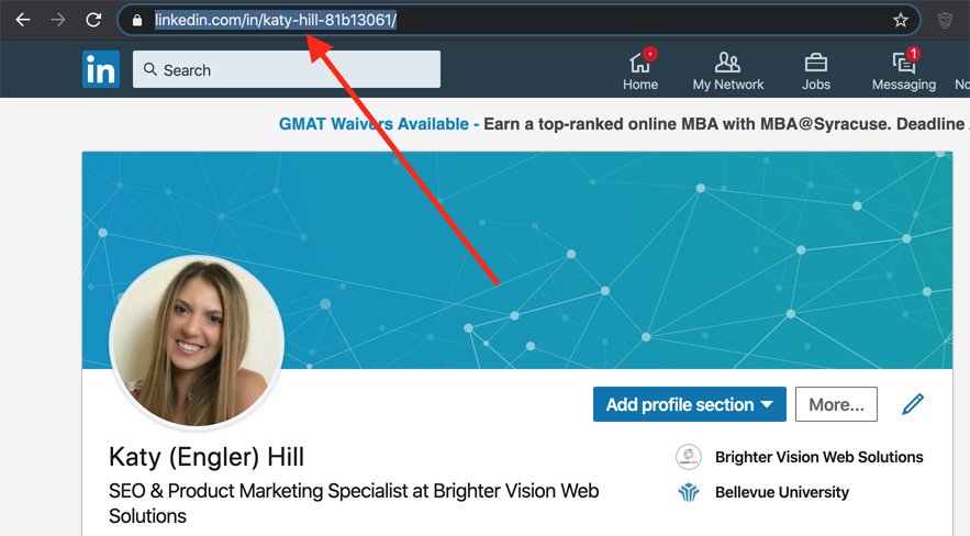 How Do I Find the URL for My LinkedIn Page  Brighter Vision Knowledge 