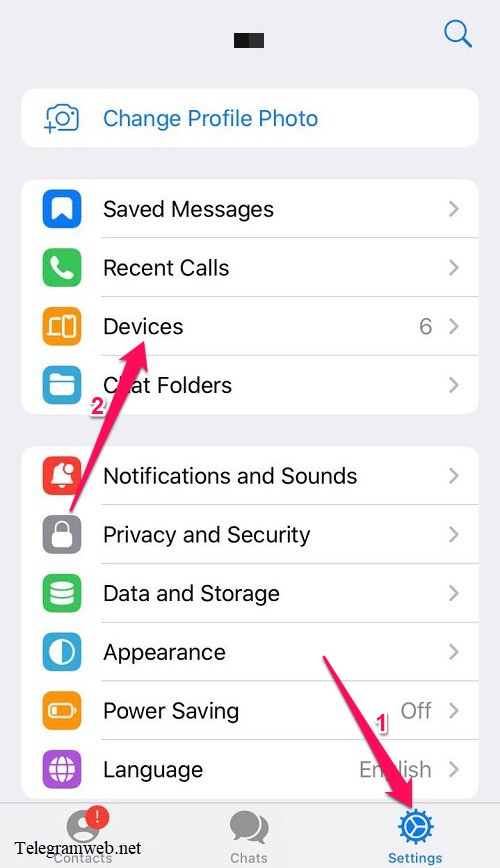 How to log out Telegram account from other devices