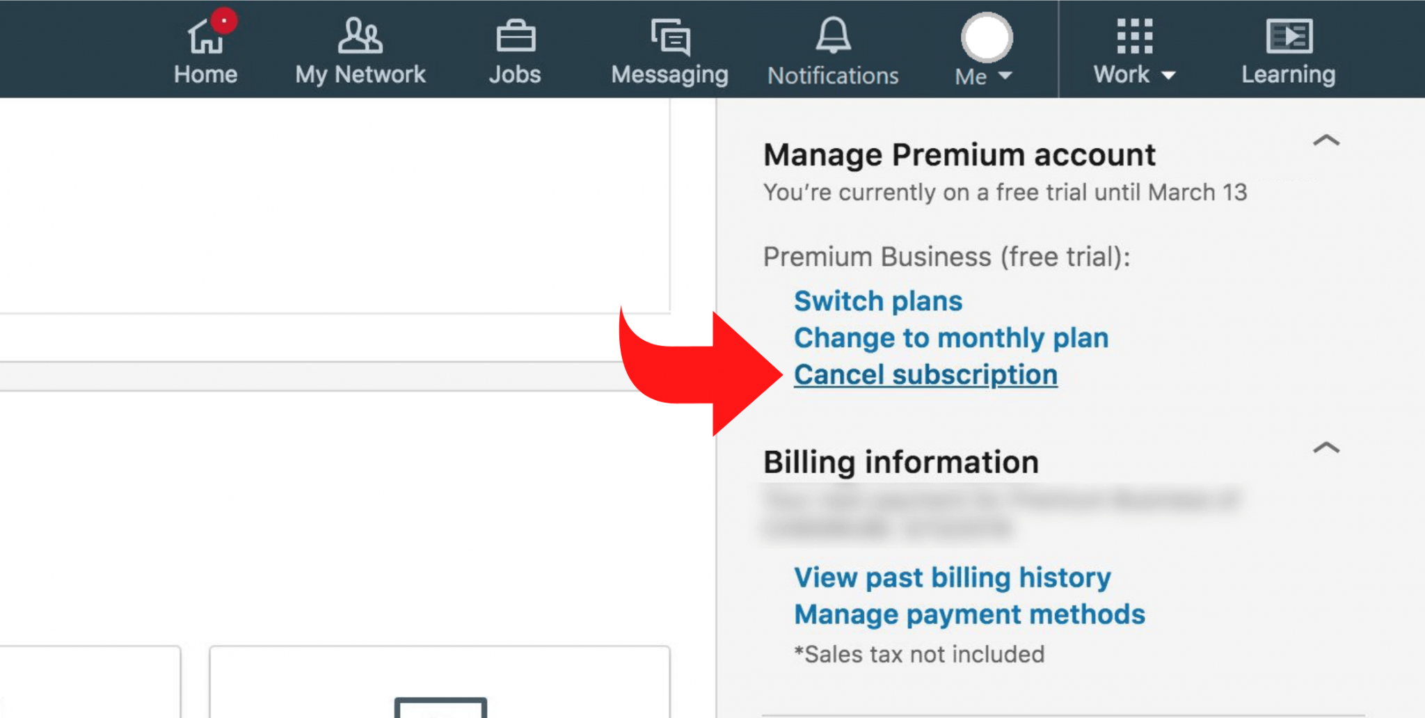 How to Cancel LinkedIn Premium  Octopus CRM