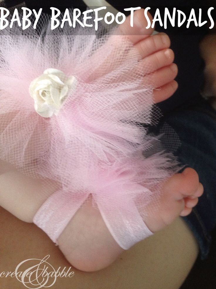 Baby Girl Tutu and Barefoot Sandals Tutorial  Baby girl tutu Bare 