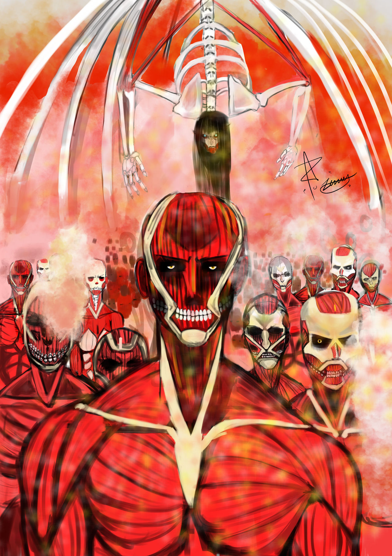 The Rumbling Attack on Titan by ZinoGlaiveJP on DeviantArt