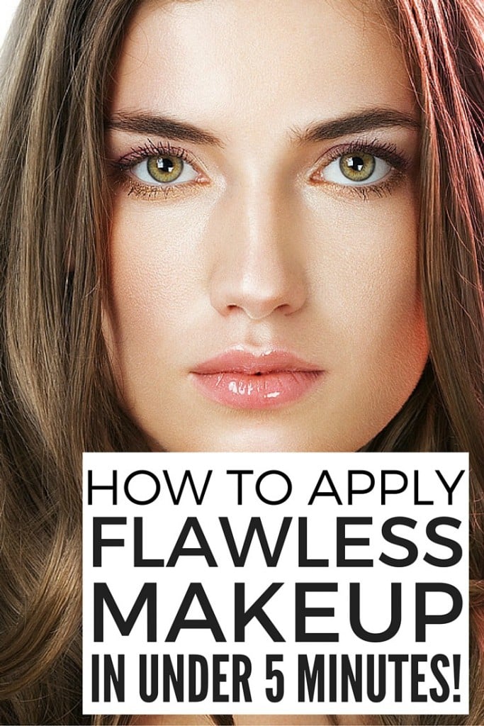 how to apply flawless makeup in 5 minutes or less