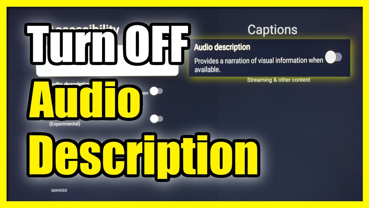 How to Turn OFF Audio Description  Talking Voice on Sony TV Google TV 