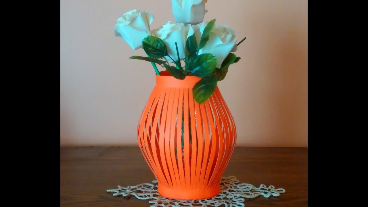 Creative Paper Craft Tutorial for Making a Vase